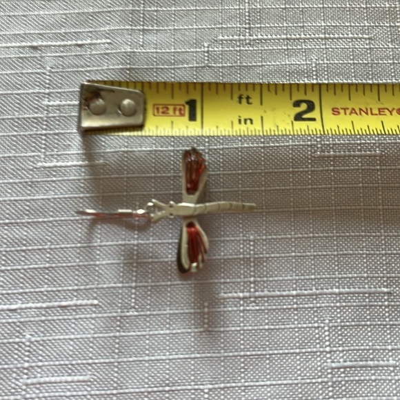 Vintage 925 Silver Plated ‘Market’ Set Of Dragon Fly Necklace & Earrings - Picture 8 of 10